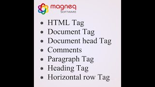 HTML TAGS | Magneqsoftware