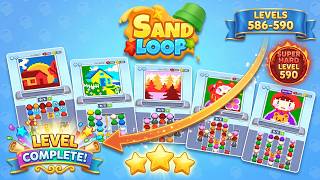 🏖️ Sand Loop Walkthrough: Levels 586-590 (Super Hard Level 590 Solved!) 🧠