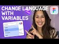 Figma variables to change the language using a dropdown |  How to use Figma variables | Step-by-step