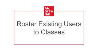 Import Users/Rosters - Assigning Existing Users to Class Rosters