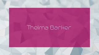 Thelma Barker - appearance