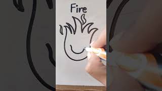 |How to draw fire 🔥 | | Easy drawing of fire|#fire #sana'sdrawingworld #drawingoftheday