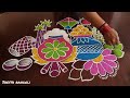 bhogi special rangoli design with 5*3 dot s pongal special kolams