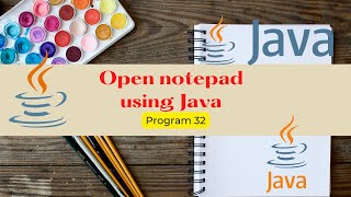 Open notepad using Java
