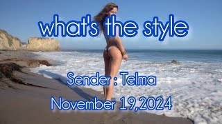 what's the style sender Telma November 19 2024