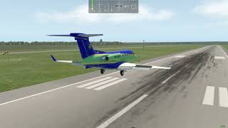 X Plane  Phenom300 - Pouso SBCG ILS R06 - 2024 08 07