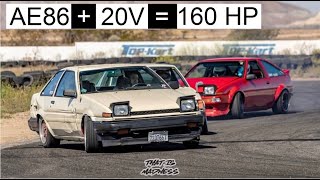 Potatoes zombie AE86, 160hp NA 4AGE 20v 9k rpm! TIRE KILLER!