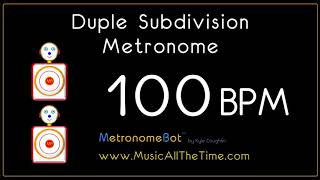 Duple subdivision metronome at 100 BPM MetronomeBot