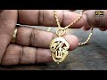 weightless strong chain with om pendant handmade gold chain