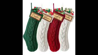 Personalized Christmas Stocking with Leather Patches