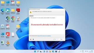 Framework already installed on this computer