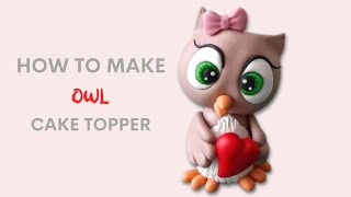 How To Make Fondant Owl Cake Topper Tutorial