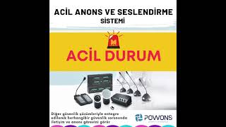 ACİL ANONS ve SESLENDİRME SİSTEMLERİ #acilanonsveseslendirme