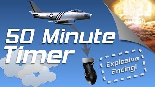 50 min exploding countdown timer with Jet Plane