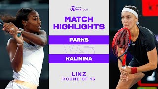 Alycia Parks vs. Anhelina Kalinina | 2023 Linz Round of 16 | WTA Match Highlights