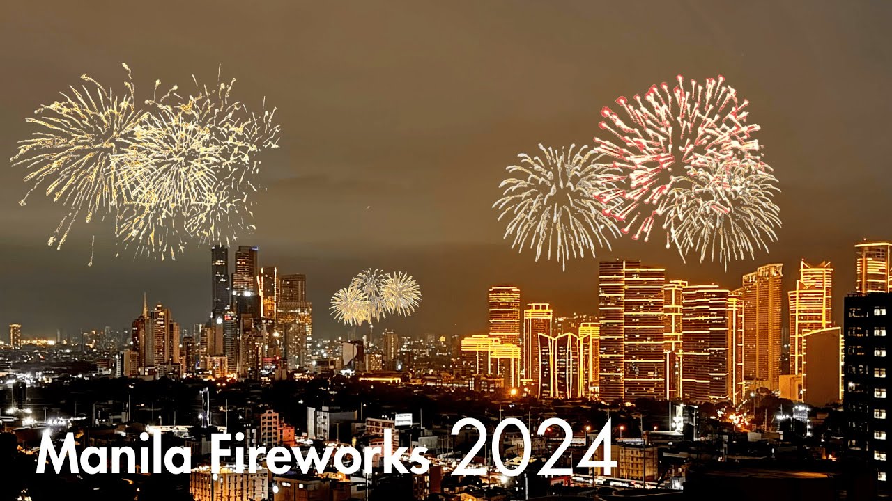 Manila New Year 2024 Fireworks As Seen Live From BGC, Taguig - YouTube