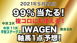 99％当たる！IWAGENの軸馬1点予想！【中京3R・東京6R・中京11R平安ステークス】