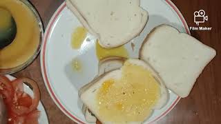 how to make bread toast using frying pan!!