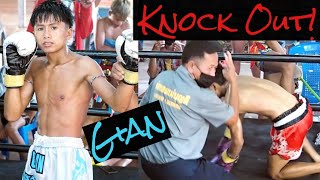 Gian(Blue)!ko!ใจแอ้นขอวัดชั้นรุ่นพี่(ซ้อม)ムエタイノックアウト！Muaythai Knock out! ジャイアン！経験豊富な年上選手と激突！