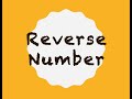 Reverse a Number In Java