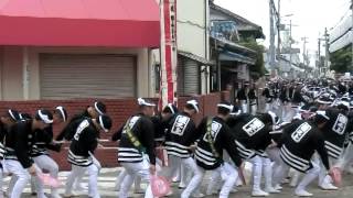 平成25年　春木だんじり祭　磯之上町地車のやりまわし