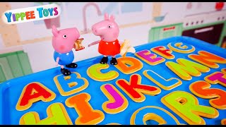 Learn the Whole Alphabet with Cookie Letters and Peppa Pig Toys for Kids | Educational Toy Video