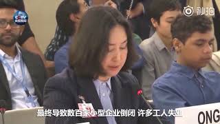 何超琼联合国发言谴责暴力：平民百姓成为严重的受害者