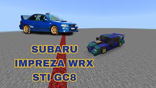 TUTORIAL MINECRAFT - Como fazer um Subaru impreza wrx sti gc8 no Minecraft