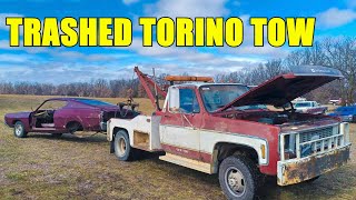 Dalton’s Sketchy Tow: The Last Remains of a  68 Torino @PoleBarnGarage