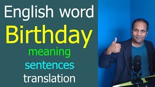 Birthday meaning in Hindi Urdu with sentences and translation from English