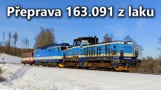 Vláčkaři jsou u toho | Přeprava 163.091 po laku do České Třebové (12. 12. 2021)