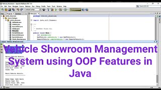 Vehicle Showroom Management System using OOP Features in Java