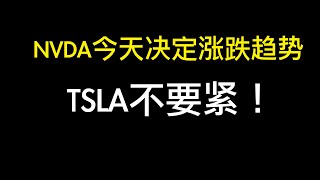 NVDA今天走势决定上涨还是下跌；TSLA盘后下跌问题不大；AMD见底回升，涨到哪里需要留意；mstr继续拿就行