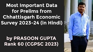 CG Economic Survey - Most Important Data for CGPSC Prelims