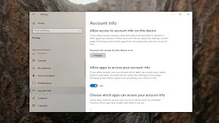 How To Choose What Apps Can Access Your Account Information on Windows 10 [Guide]