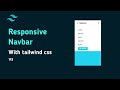 How to make a responsive navbar with tailwind css | tailwind css tutorial