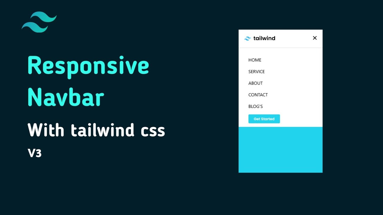 How To Make A Responsive Navbar With Tailwind Css | Tailwind Css ...