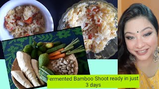 বাঁহ গাজৰ খৰিচা / খৰিচা আৰু ভূত জলকীয়াৰ আচাৰ / Fermented Bamboo shoot \u0026  bamboo shoot pickle