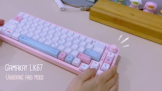 Gamakay LK67 Cozy Unboxing and Modding | Tape Mod | Foam Mod | PE Mod | TM680