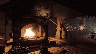 Medieval Tavern Ambience: Fireplace and Music