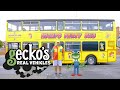 Gecko And The Party Bus - Gecko's Real Vehicles | Educational Videos for Kids