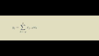 1D convolution for neural networks, part 4: Convolution equation
