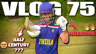 HALF CENTURY WITH MY LUCKY BAT?😍 Cricket Cardio FUNNY CELEBRATION😂 | 20 Overs Cricket Match