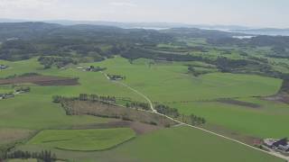 Verdal, Levanger, skog, gårder, småbruk - Flying Over Norway