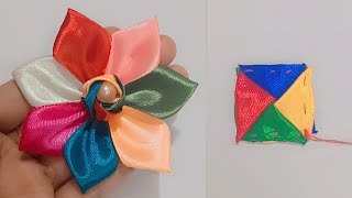 #ribbon flower making/how to make Ribbon flower handmade Ribbon flower.