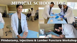 Medical School Vlog | Phlebotomy, Injections & Lumbar Puncture Workshop|Student Surgical Association