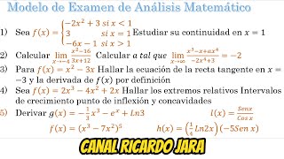 Análisis Matemático Examen Resuelto