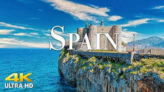 FLYING OVER SPAIN (4K UHD) Amazing Beautiful Nature Scenery with Relaxing Music | 4K VIDEO ULTRA HD