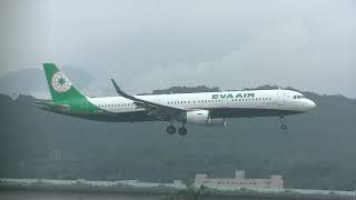 長榮航空 Eva Air A321-211(B-16221) B7-8802 金門(KNH)→松山(TSA) landing