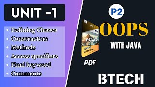 Object Oriented Programming with Java - Unit 1 Part 2 | OOPS | #AKTU Board Syllabus